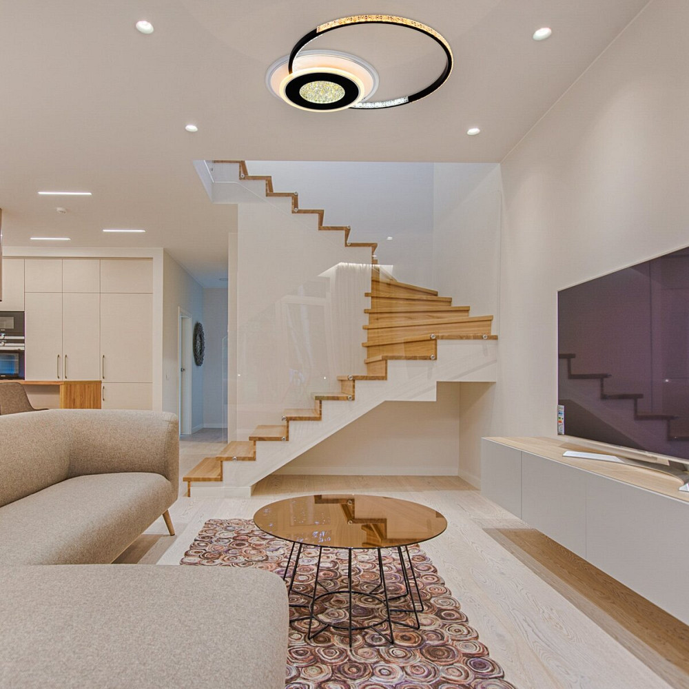 SIRIUS Люстра світлодіодна акрилова Sirius C7067/500 WH+BK (RGB) 80W+8W Коломия - фото 8