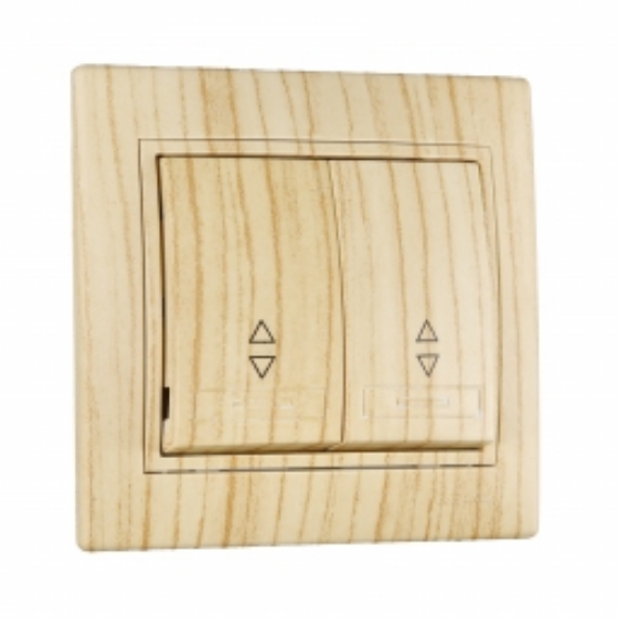 MIRA дуб вибілений матовий Вимикач внутрішній прохідний 2кл Лезард Житомир - фото 1