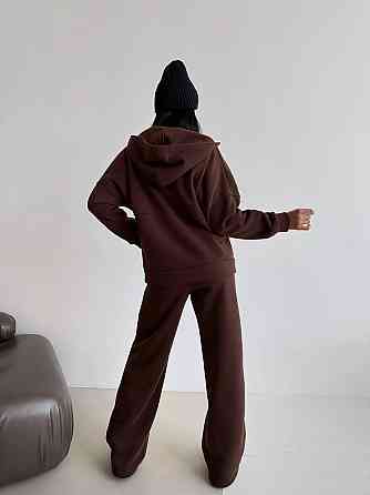 Женский теплый прогулочный костюм двойка: брюки + зип-худи трехнитка на флисе 46/48 Одесса