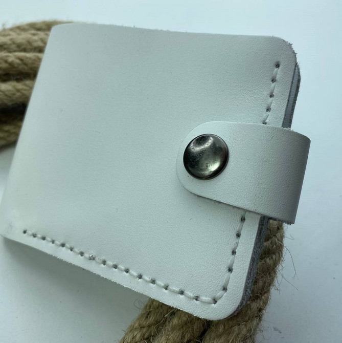 Гаманець жіночий Біфолд Білий шкіряний маленький, стильний, модний, з відділеннями для карт та купюрMasterSem Київ - фото 2