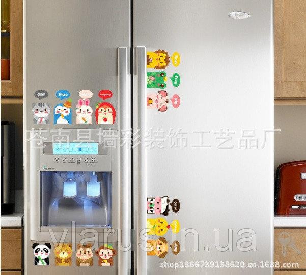 Дитяча наклейка на стіну Звірятка англійською мовою Київ - фото 3