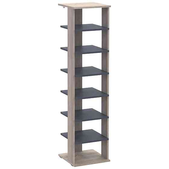 Полка для обуви Doros Паоло 38,4х38,4х153,4 см Дуб сонома/Графит (DRS-011438) Львов