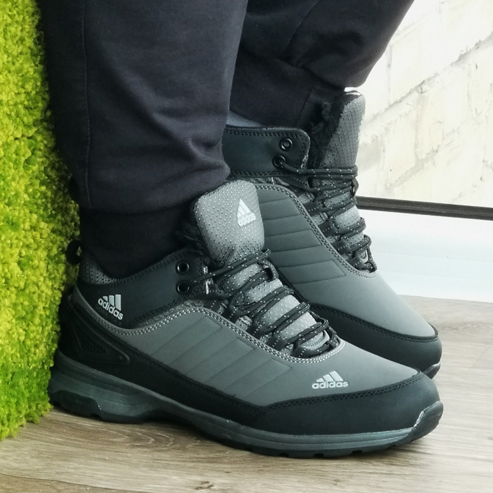 Зимние Кроссовки Adidas GORE-TEX Мужские Серые с МЕХОМ Ботинки Адидас (размеры: 42,43,44,46) ВидеоОбзор Днепр - изображение 7