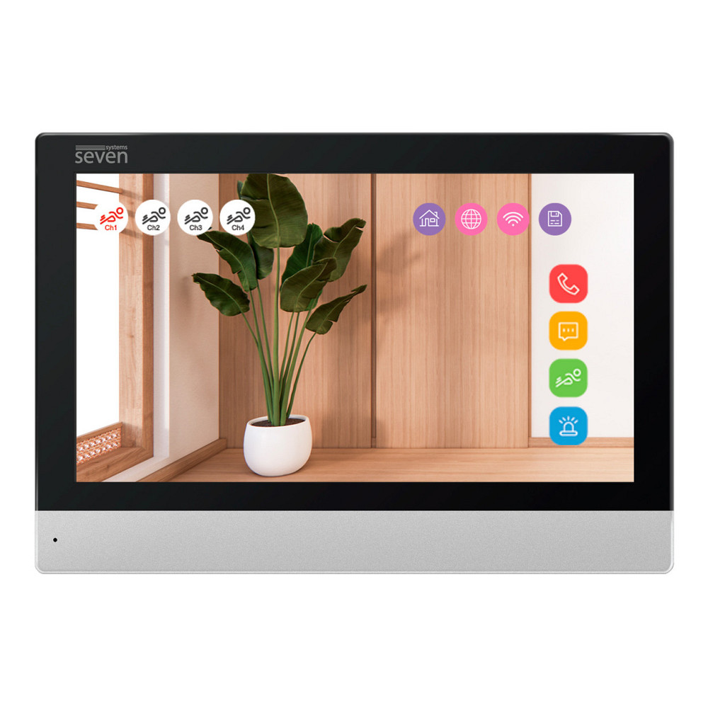 Відеодомофон 7 дюймів з Wi-Fi SEVEN DP-7579-W2K black Київ - фото 2