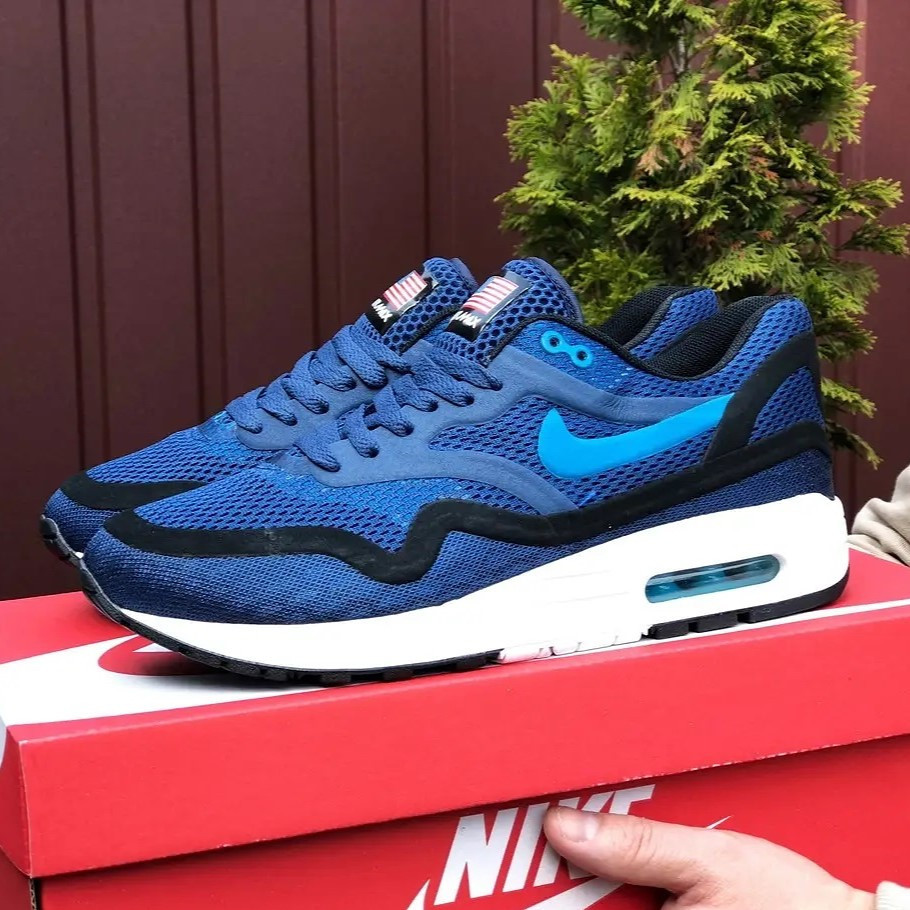 Чоловічі Кросівки Nike Air Max 90 Сині Найк Ткани (розміри: 41,42,43,44,45) Відео Огляд Дніпро - фото 8