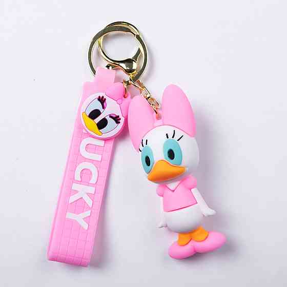 Дитячий брелок Поночка 4×6.5 (см) для ключів, на сумку і рюкзак Рожевий HP-55-23P Коломыя