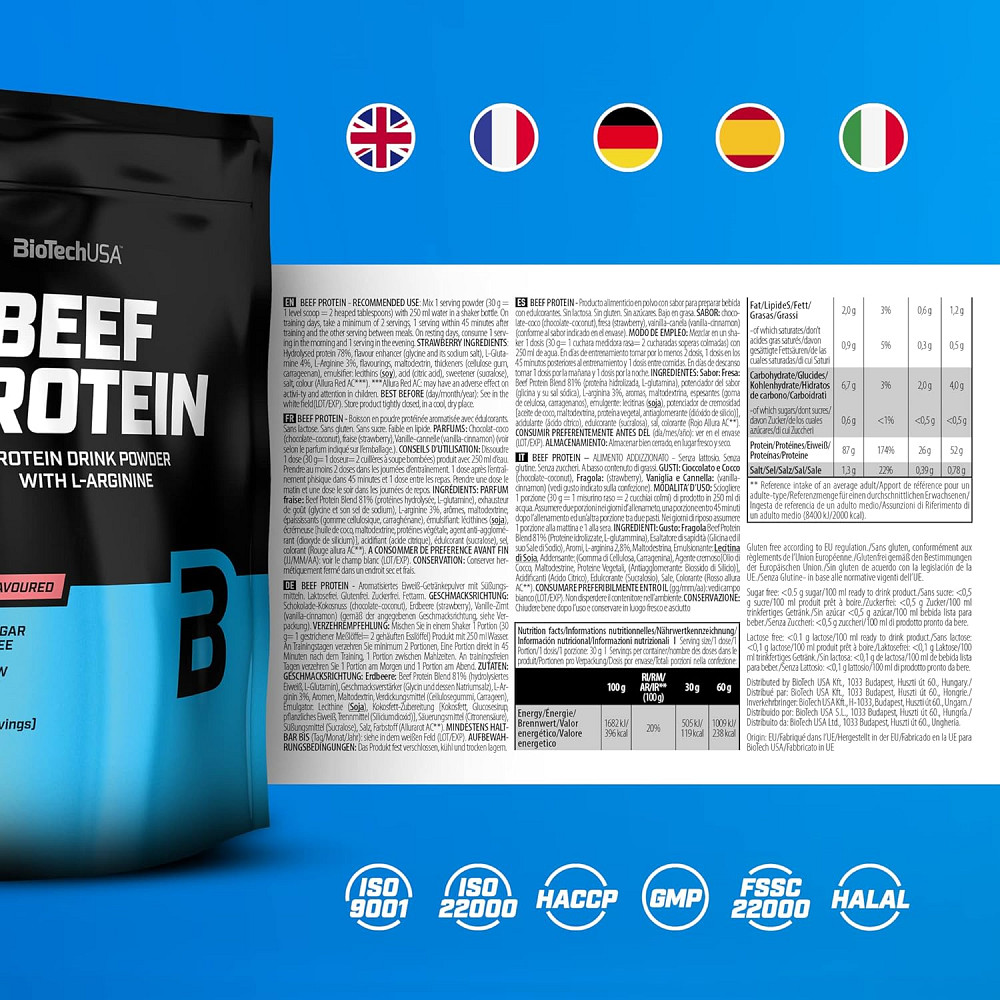 BEEF Protein 500g (Strawberry) Луцьк - фото 2