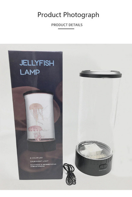 Лампа Аквариум с силиконовыми медузами ПУЛЬТ УПРАВЛЕНИЯ!! Jellyfish Mood Lamp, USB LED, ночник Кременчуг - изображение 5