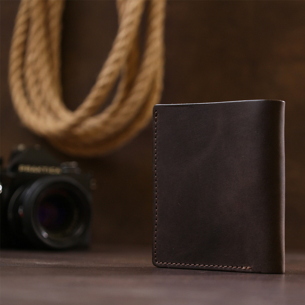 Шкіряний чоловічий гаманець Shvigel 16475 Коричневий Київ - фото 9