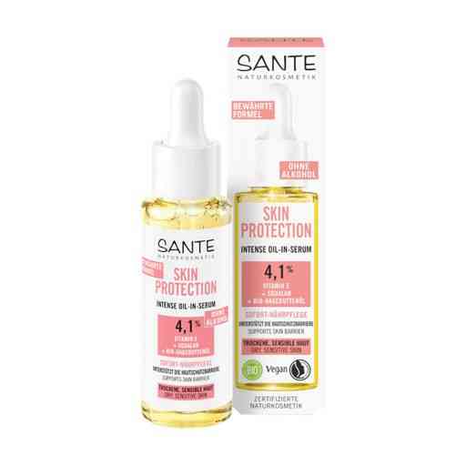 БИО-сыворотка SKIN PROTECТ для защиты сухой и чувствительной кожи лица с витамином Е, скваланом и маслом шиповника SANTE 30 мл Киев
