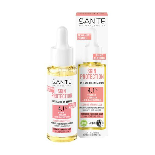 БИО-сыворотка SKIN PROTECТ для защиты сухой и чувствительной кожи лица с витамином Е, скваланом и маслом шиповника SANTE 30 мл Киев - изображение 1