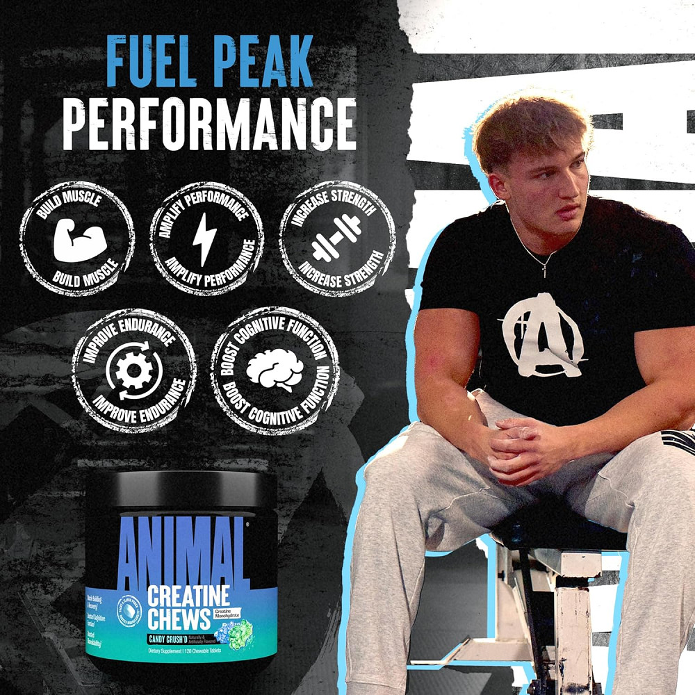 Animal Creatine Performance Chews 120 Chewable Tablets (Candy Crush'd) Луцьк - фото 2
