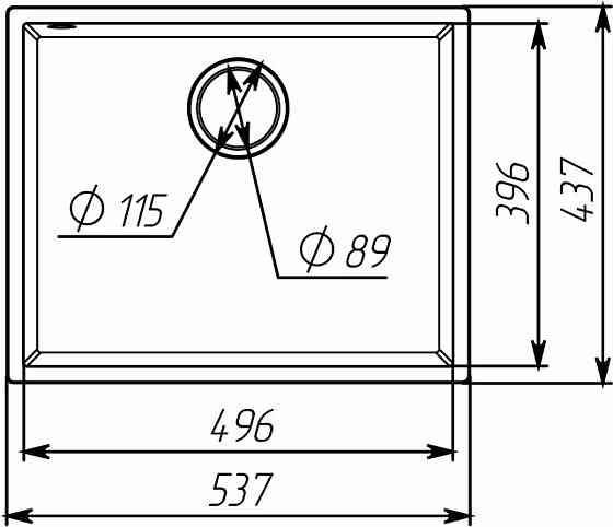 VALESO Гранітна мийка для кухні VALESO OASIS 5444 матова Сірий металік Киев