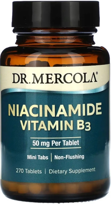 Ніацинамід (вітамін B3) Dr. Mercola Niacinamide Vitamin B3 50 мг 270 таб Київ - фото 1