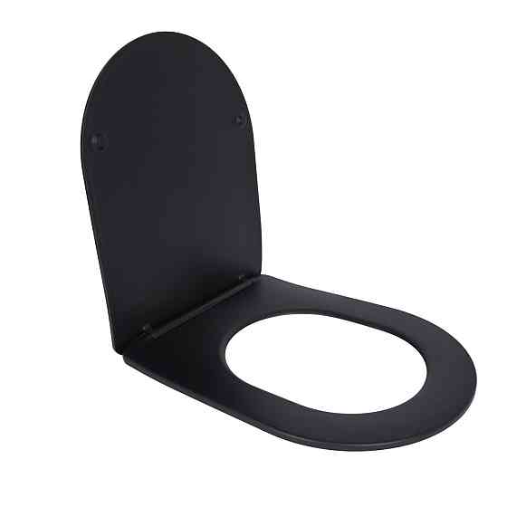 Qtap Сиденье для унитаза (Robin 660, Scorpio 520,660) 460x362x50 мм, Matt Black, с микролифтом, Slim Duroplast, Quick Release Киев