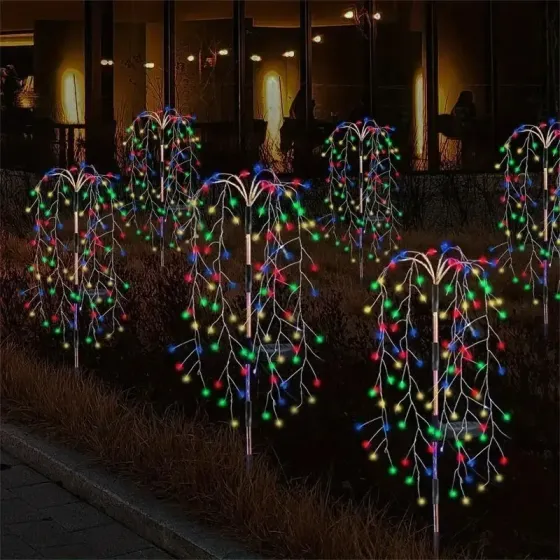 Садовый светильник "Ива" на солнечной батарее, комплект из 2х штук (SFK-46) Коломия