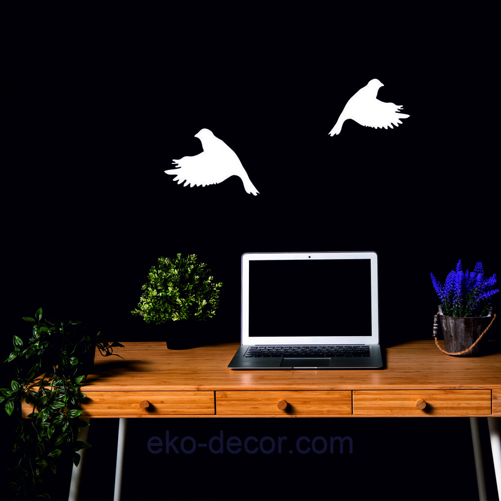 Декоративное настенное Панно «Птичка» Декор на стену(цена за 1шт) 20*14 см, Белый Киев - изображение 5