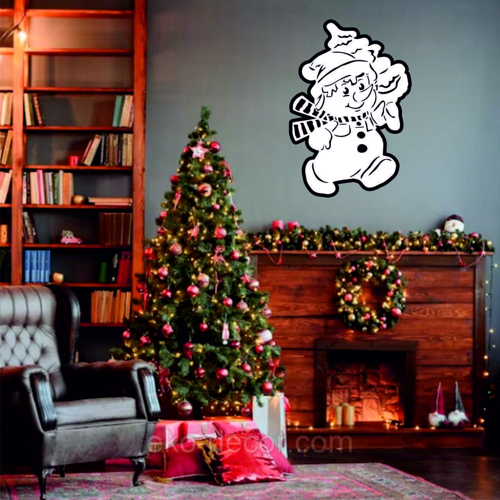 Декоративне настінне Панно «Сніговик», Декор на стену Київ - фото 3