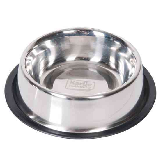 Flamingo Dish Rubber Rim ФЛАМИНГО РУБЕР РИМ миска с резиновым ободком для собак, нержавейка Киев