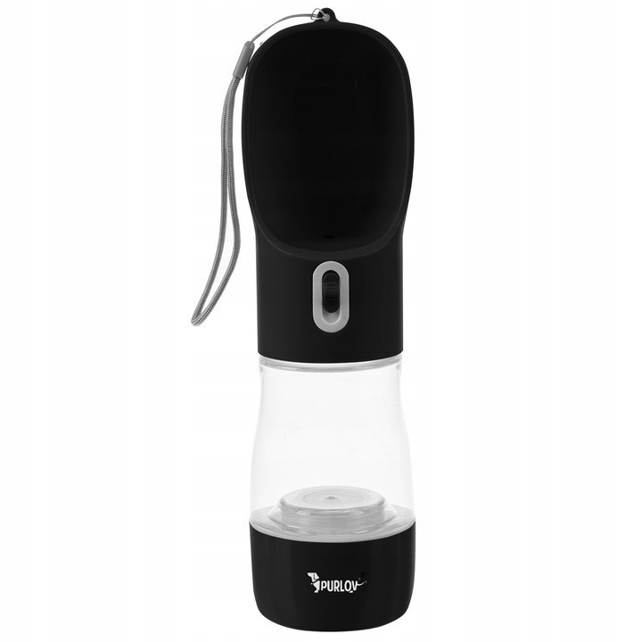 Пляшечка з мискою для тварин для води 200 мл та їжі 100 мл Purlov (21033) Нововолинськ - фото 2