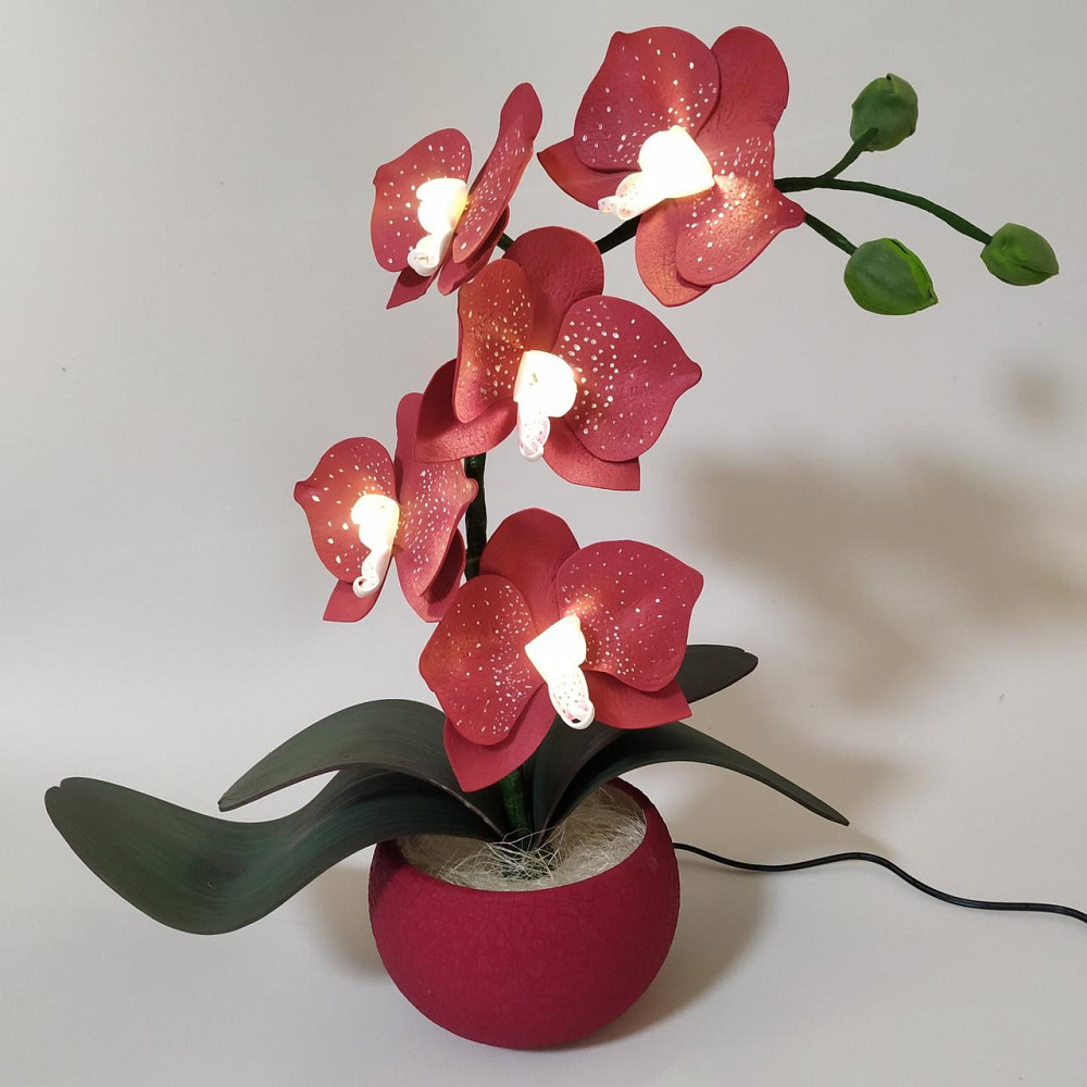 Світильник-нічник "Орхідея Бордова" Дніпро - фото 1