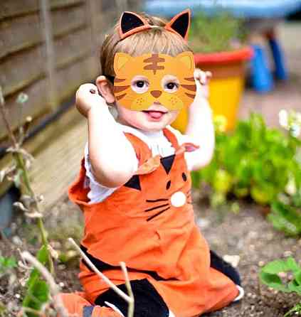 Дитяча маска з фетру Тигр one size різнобарвний Київ