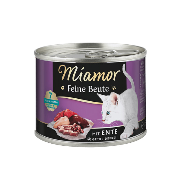 Miamor Feine Beute mit Ente МИАМОР ФАЙНЕ БАЙТЕ УТКА беззерновой полнорационный влажный корм для котов Киев - изображение 1