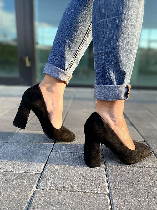 Kamengsi Туфлі жіночі Kamengsi чорні еко-замша каблук 9см 36р.37р.38р. (4733) Коломия - фото 8