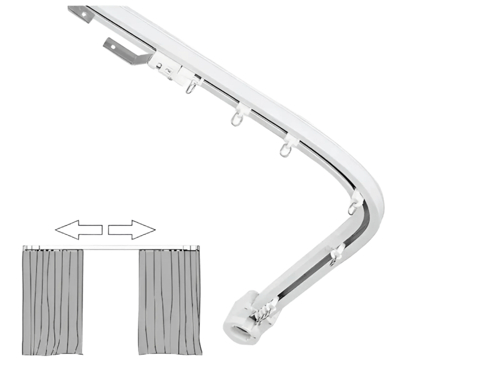 LIVOLO Електрокарниз для штор LIVOLO з WiFi та пультом, кутовий 90° чорний (VL-SHQ011C2-BP) Коломия - фото 9