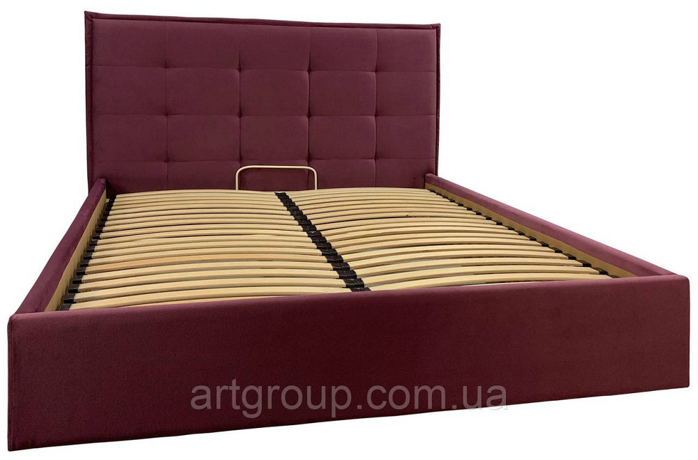 Кровать Двуспальная Moniсa Comfort 160 х 190 см Missoni 28 С подъемным механизмом и нишей для белья Бордовый Днепр - изображение 14