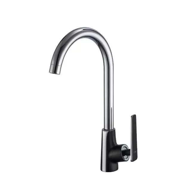 Смеситель для кухни Frap F4057 черный/хром Киев - изображение 1