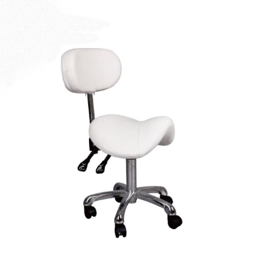 Стілець для медичного персоналу зі спинкою DM-841-2 white Дніпро