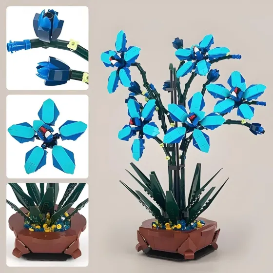 Конструктор Icons Голубая орхидея, 1097 деталей совместимый с lego лего, Киев