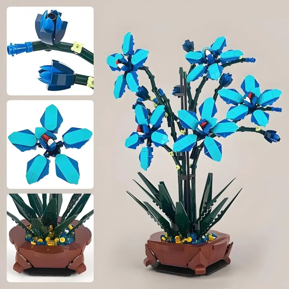Конструктор Icons Голубая орхидея, 1097 деталей совместимый с lego лего, Киев - изображение 2