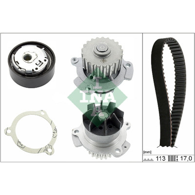 Комплект ременя ГРМ з помпой INA 5,3E+08 Вінниця - фото 1