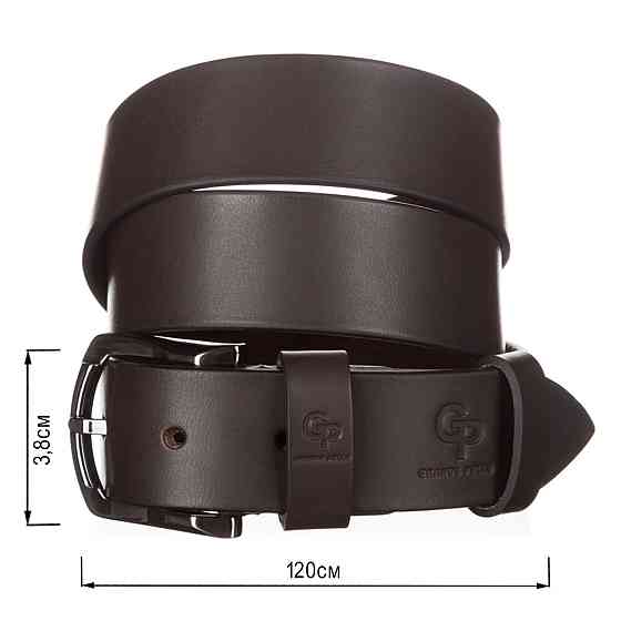 Ремень мужской GRANDE PELLE 11028 под джинсы Коричневый Киев