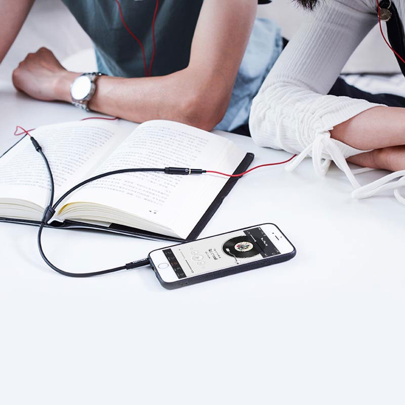 Перехідник Audio Jack TRS M -> 2xF, 0.3м Stereo Splitter чорний Vention Вінниця - фото 5