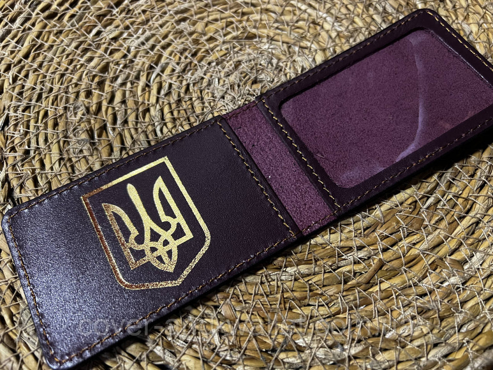 Шкіряна обкладинка  на посвідчення "Державна податкова служба України" (тиснення золотом) Київ - фото 6