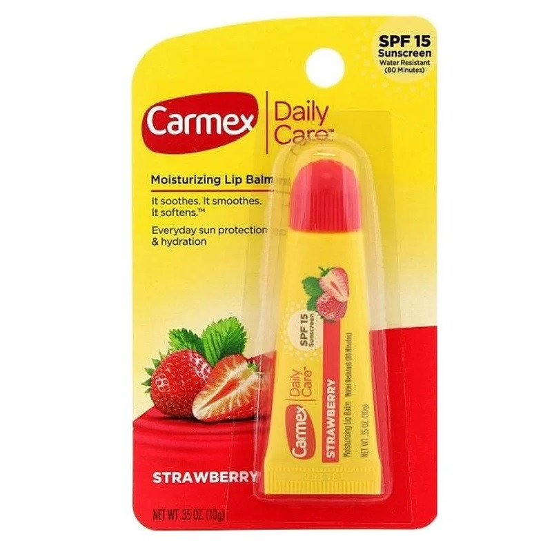 Бальзам для губ со вкусом клубники Туба Carmex 10 г Киев - изображение 2