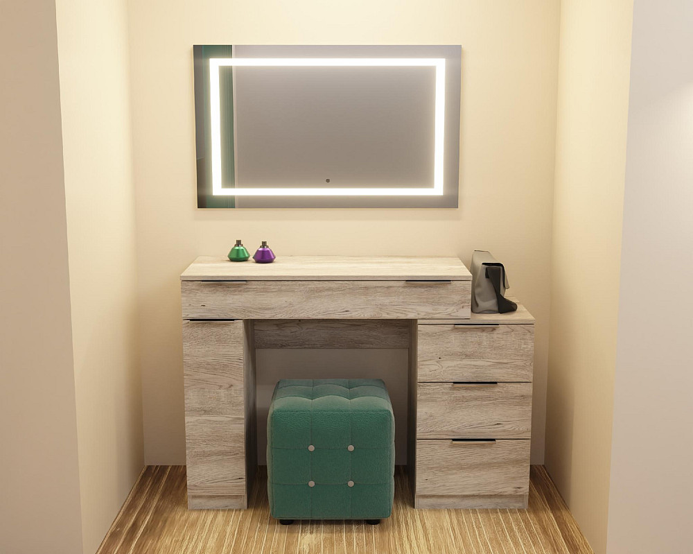 Стол туалетный Трюмо Кристалл, Самоа Димчастий, 1200/452/847 Львов - изображение 6