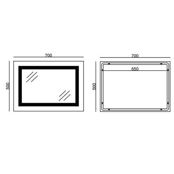 Дзеркало Mixxus Style MR03-70x50    ( MI6006 ) 27376 Харьков