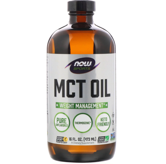 Масло МСТ, MCT Oil, Now Foods, Sports, без вкуса, 473 мл Луцк