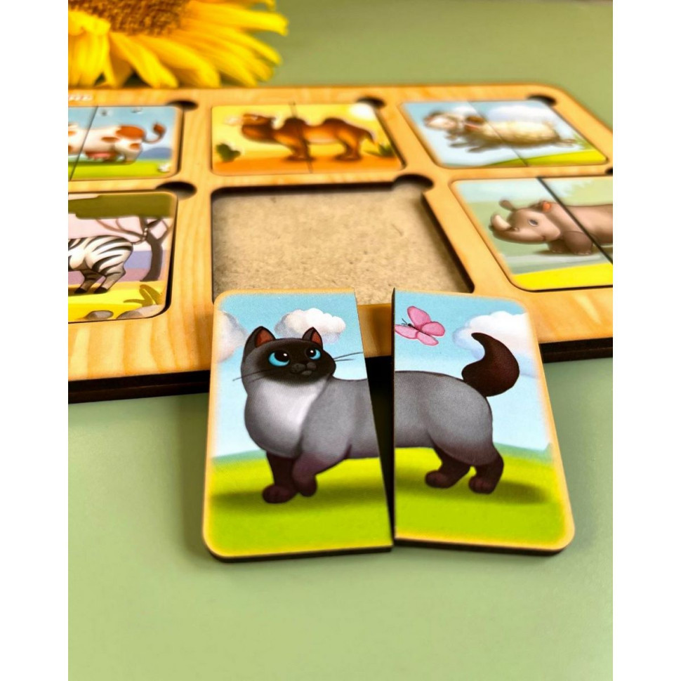 Деревянный пазл-сортер 