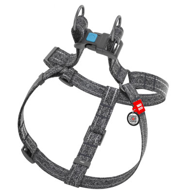 Шлей для собак WAUDOG Re-cotton с QR-паспортом L серая (033311) Винница - изображение 2