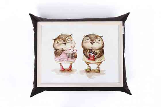 Поднос с подушкой смешные Совы Винница