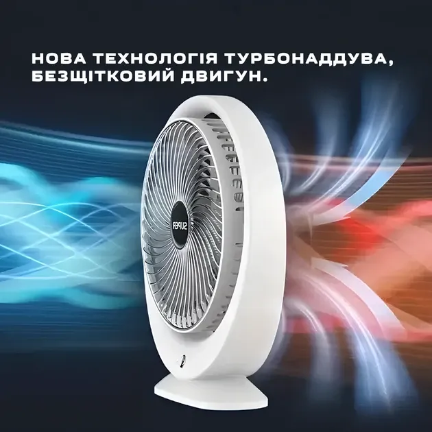 Настільний Портативний вентилятор 1200мАч JKJ-101, компактний розмір, універсальне застосування Одеса - фото 6