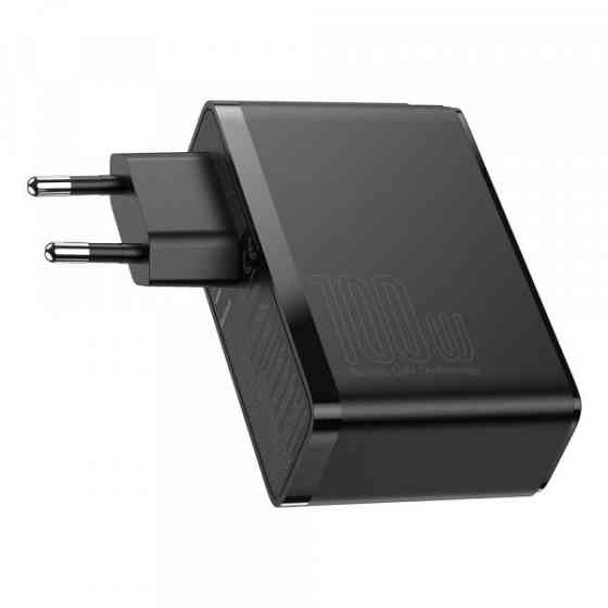 Зарядний пристрій 4xUSB 100W GaN (2xUSB-C+2xUSB-A) Чорний Baseus (CCGAN2P-L01) Київ