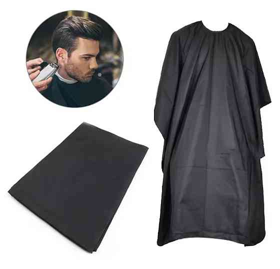 Накидка парикмахерская для стрижки и покраски 142 на 90 см черный Киев