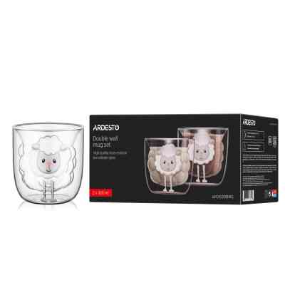 Набор стаканов Ardesto 300мл, 2шт, боросилікатне скло, прозорий (AR2630BWL) Винница