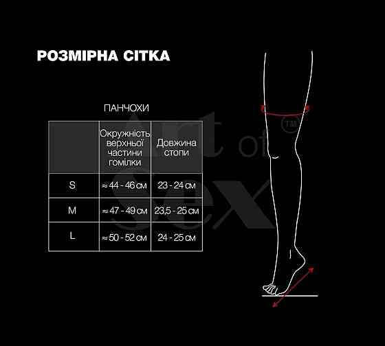 Панчохи в дрібну сітку з лакованою коронкою Art of Sex - Rose, колір чорний з ефектом голограми, S Sex Aura Київ